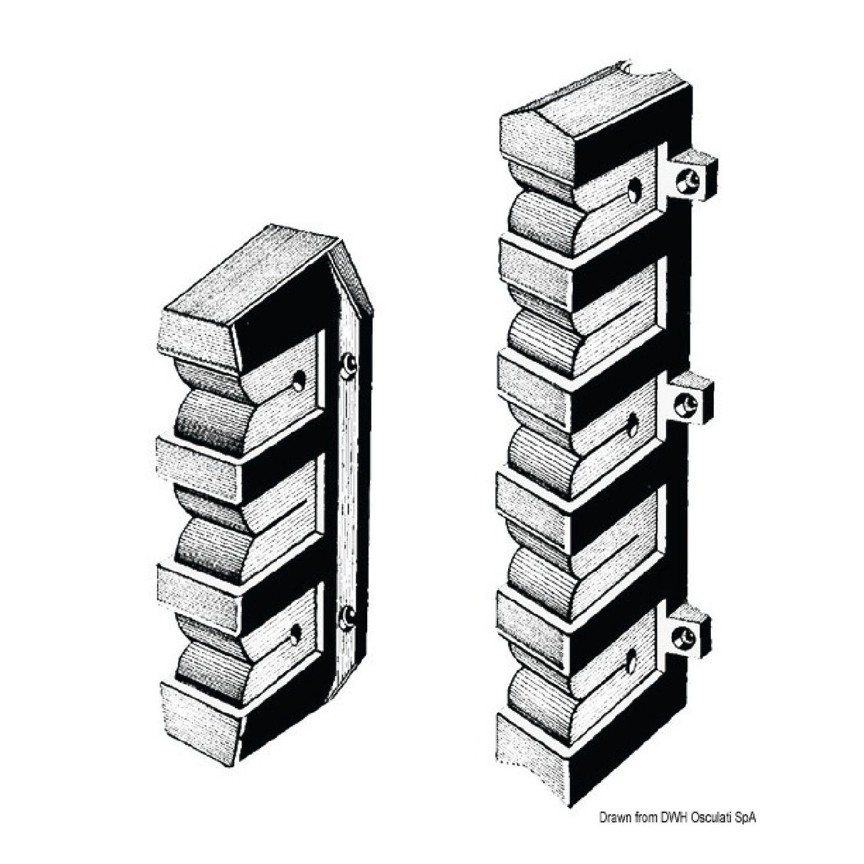 Osculati Supporto per canne da pesca per pulpito 41.127.50