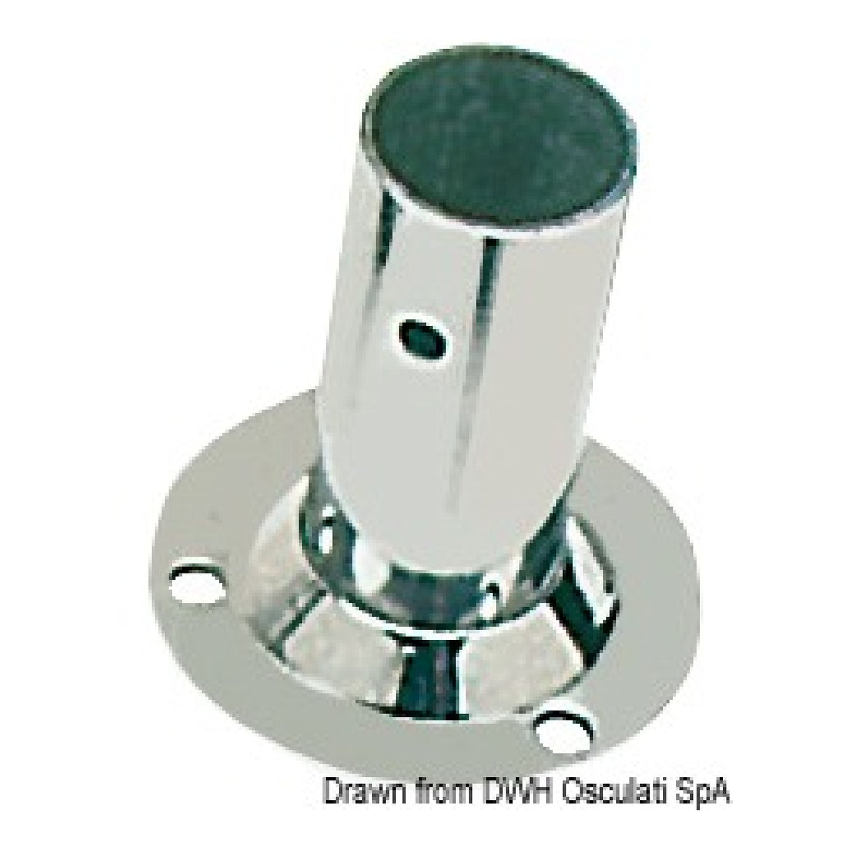 Base de placa redonda de acero inoxidable Osculati 90 41.131.22