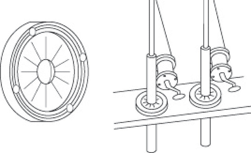 Osculati Ricettacolo portacanne nero mm 70 41.668.01