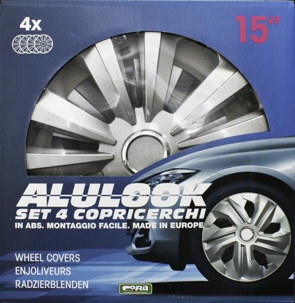 Cora Set of 4 15'' Alulook Terra Wheel Covers