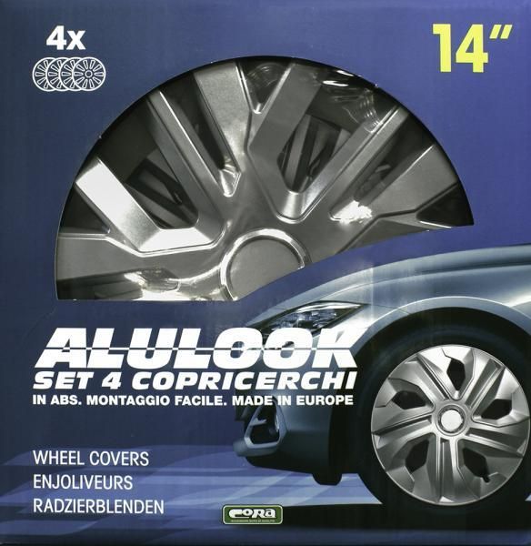Cora Satz mit 4 14'' Alulook Raven Radkappen