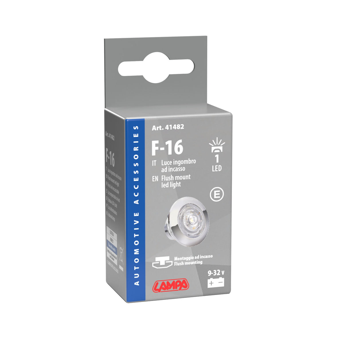Lampa Luce di Ingombro a Incasso 1 LED 12/24V Bianca