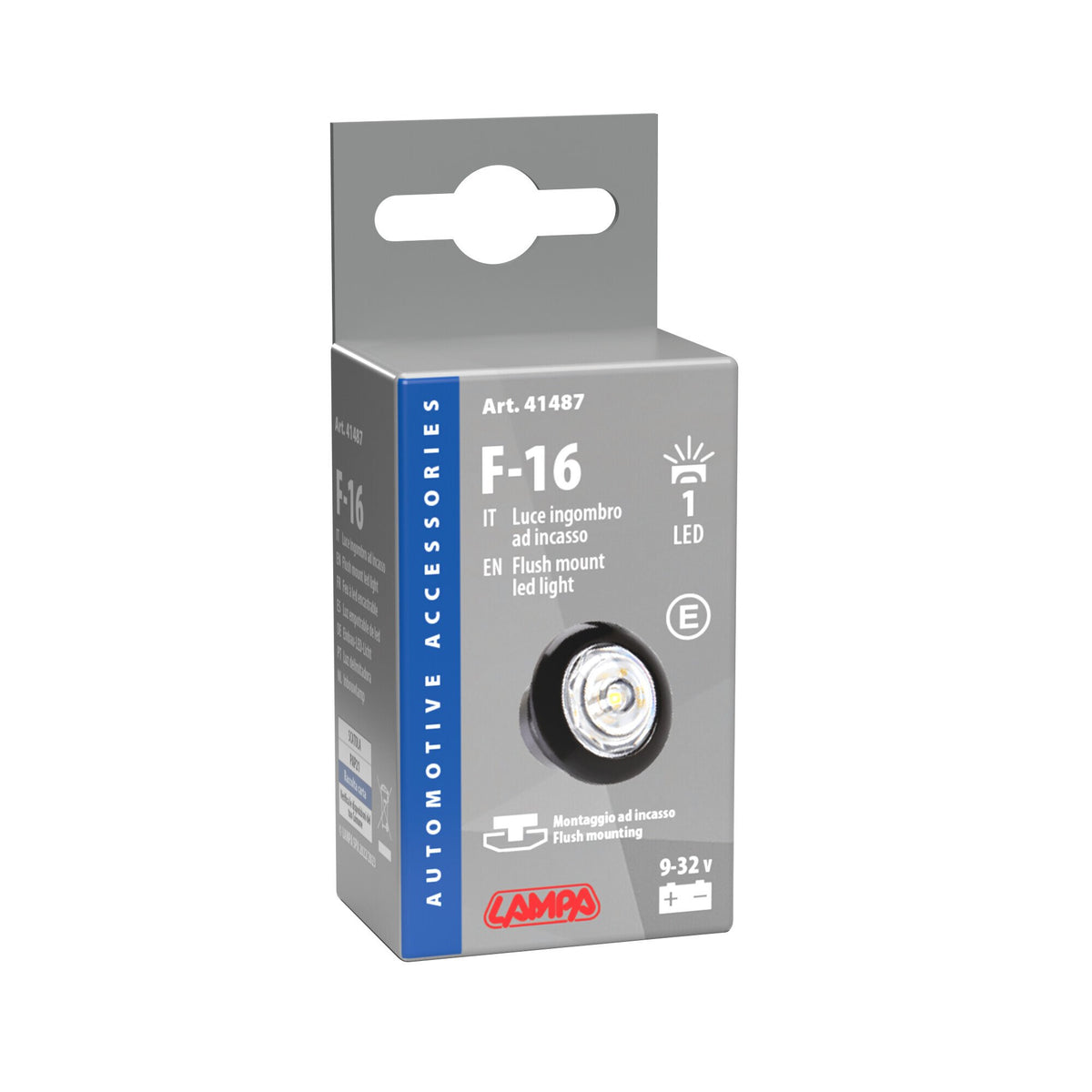 Lampa Luce di Ingombro a Incasso 1 LED 12/24V Bianca