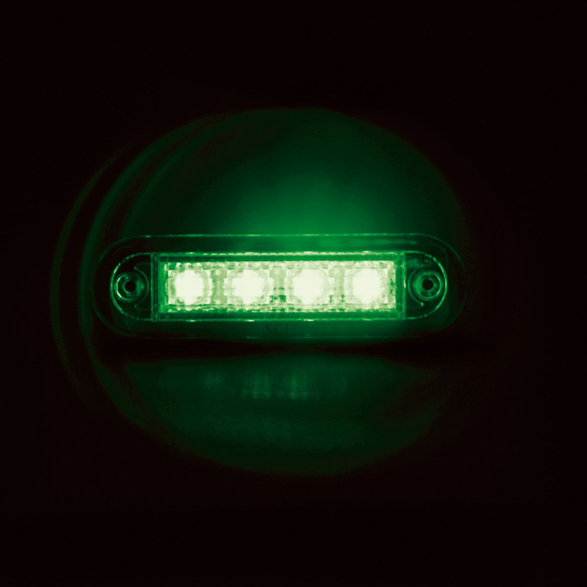 Lampa Luce Decorativa a Incasso 4 LED 12/24V Verde