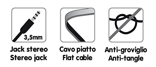 Lámpara Phixia, cable AUX-AUX - 120 cm - Negro 38900