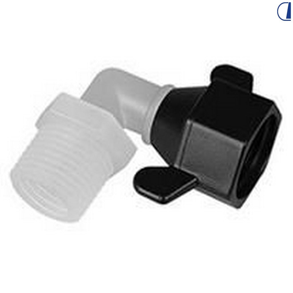 Raccordo curva 90° per pompa acqua camper filetto 1/2"