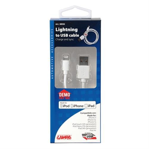 Cable USB > Lightning - 100 cm - Blanco 38930