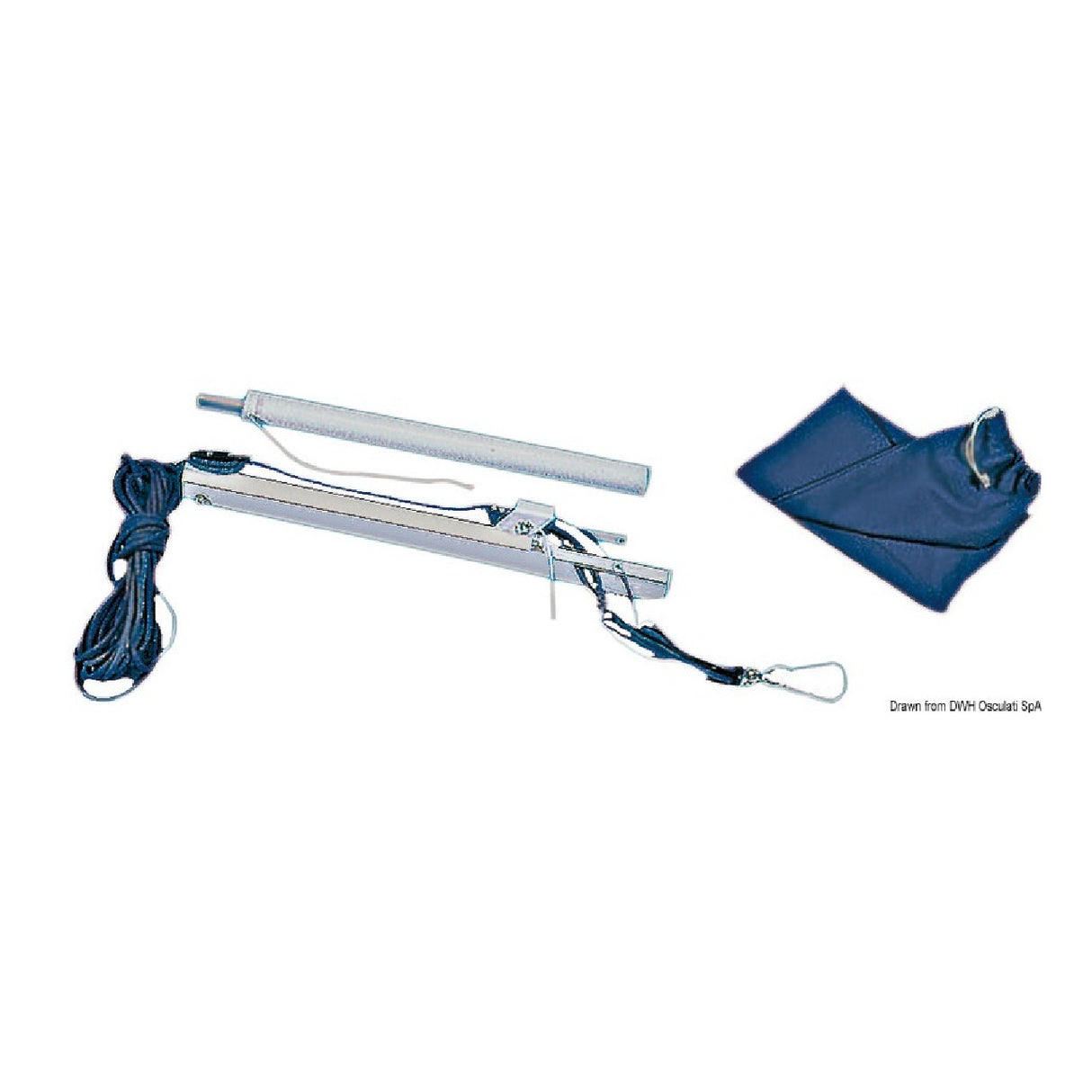 Osculati Faltbarer und drehbarer Davit aus Leichtmetall 42.360.00