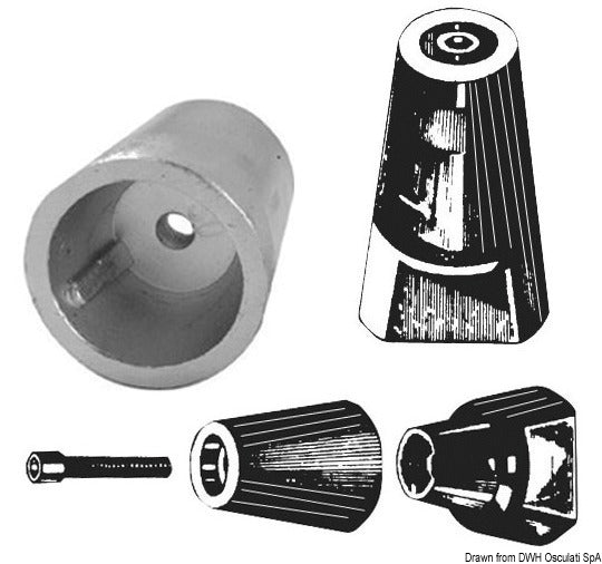 Osculati Conos de nariz completos 50 mm Aluminio 43.124.50