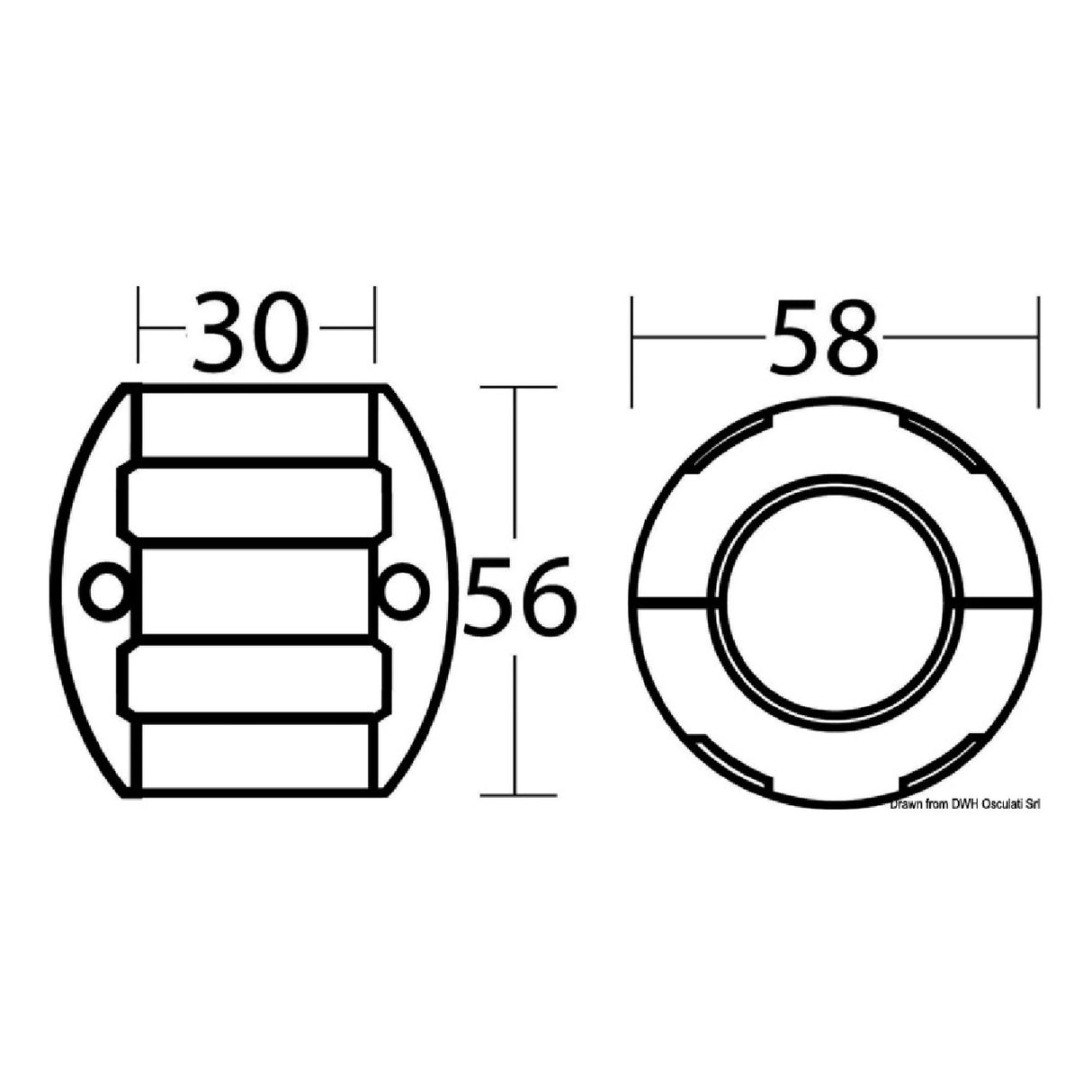 Osculati Zinc anode coupling bar DPH/DPR 3807400 43.226.48