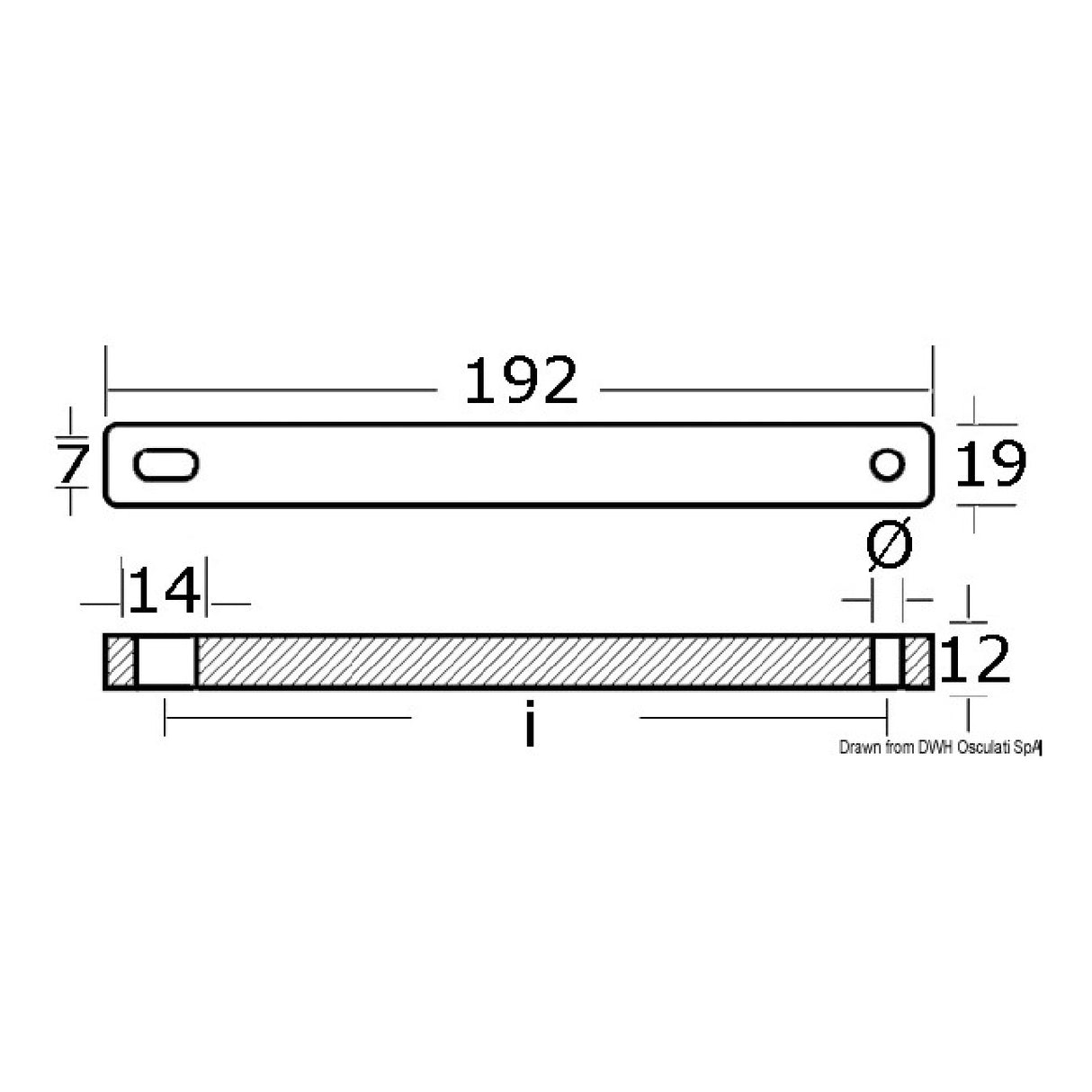 Osculati Anodo MERCURY / MARINER / MERCRUISER Barra 30/50 HP 2 e 4 tempi 43.252.71