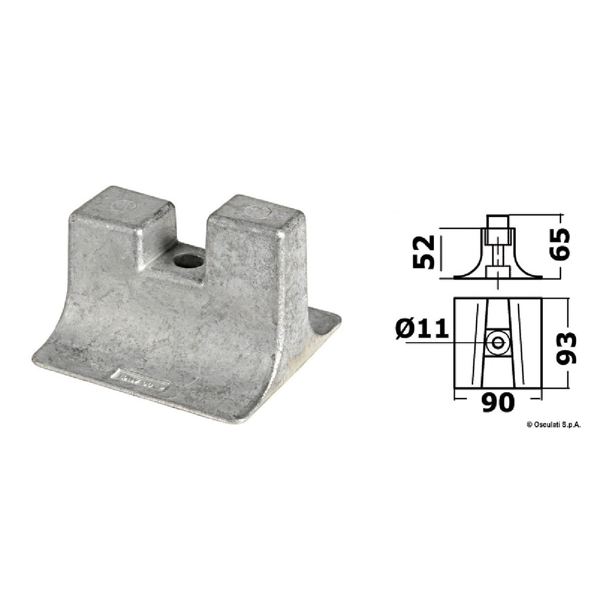 Osculati Aluminiumanode für Yamaha 300/450 PS Außenbordmotor 43.252.98
