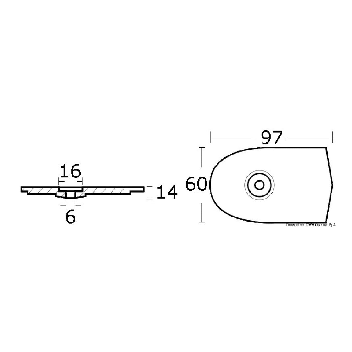 Osculati Piastrina per 6C/6D/8C 43.259.01