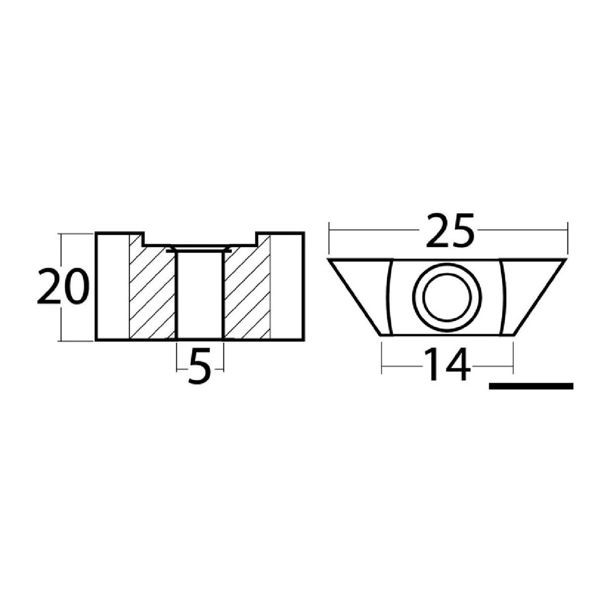 Osculati Zylinderanode für Yamaha 9.9/250 PS 43.260.13