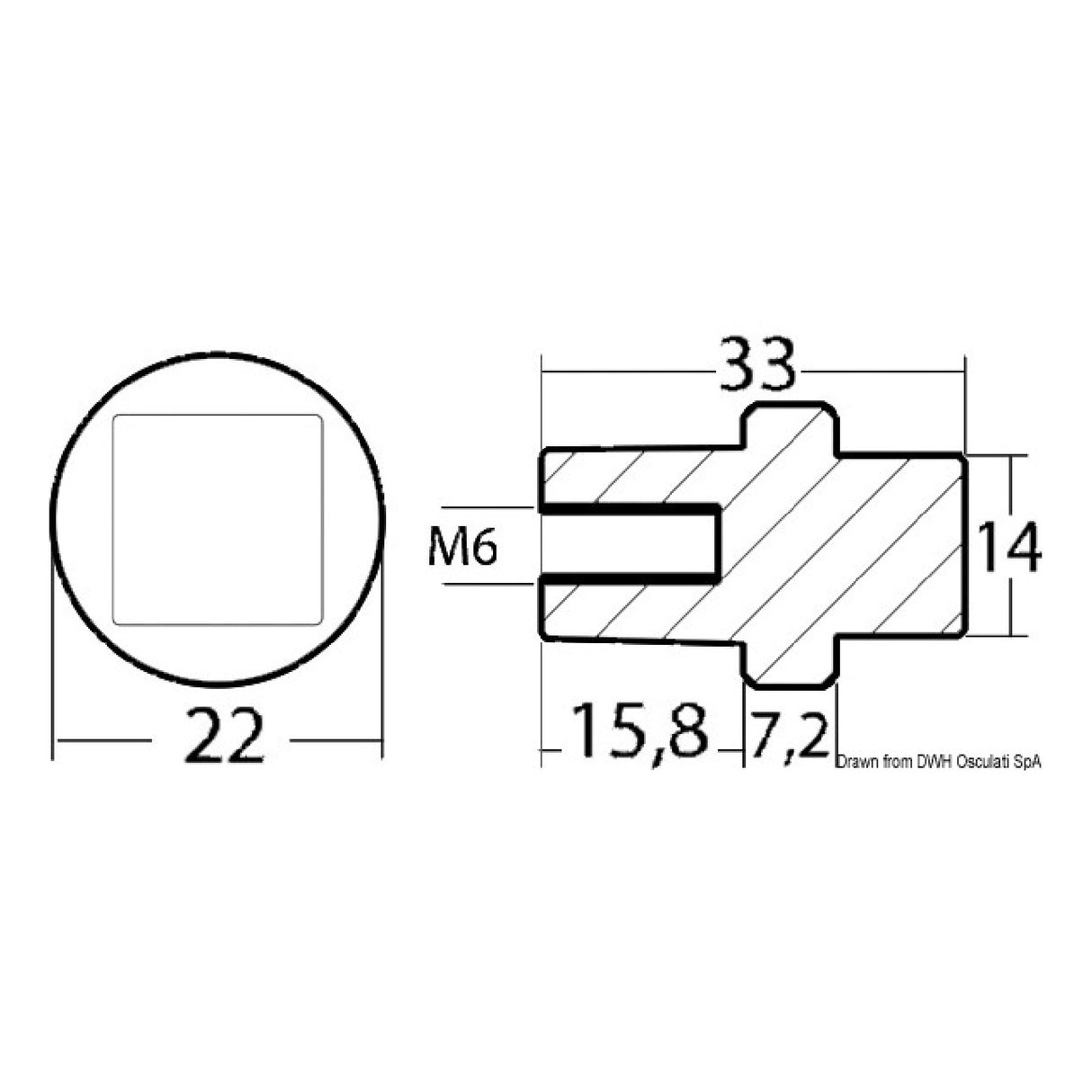 Ánodos de cilindro Osculati para Yamaha 80/250/300 HP 43.260.17