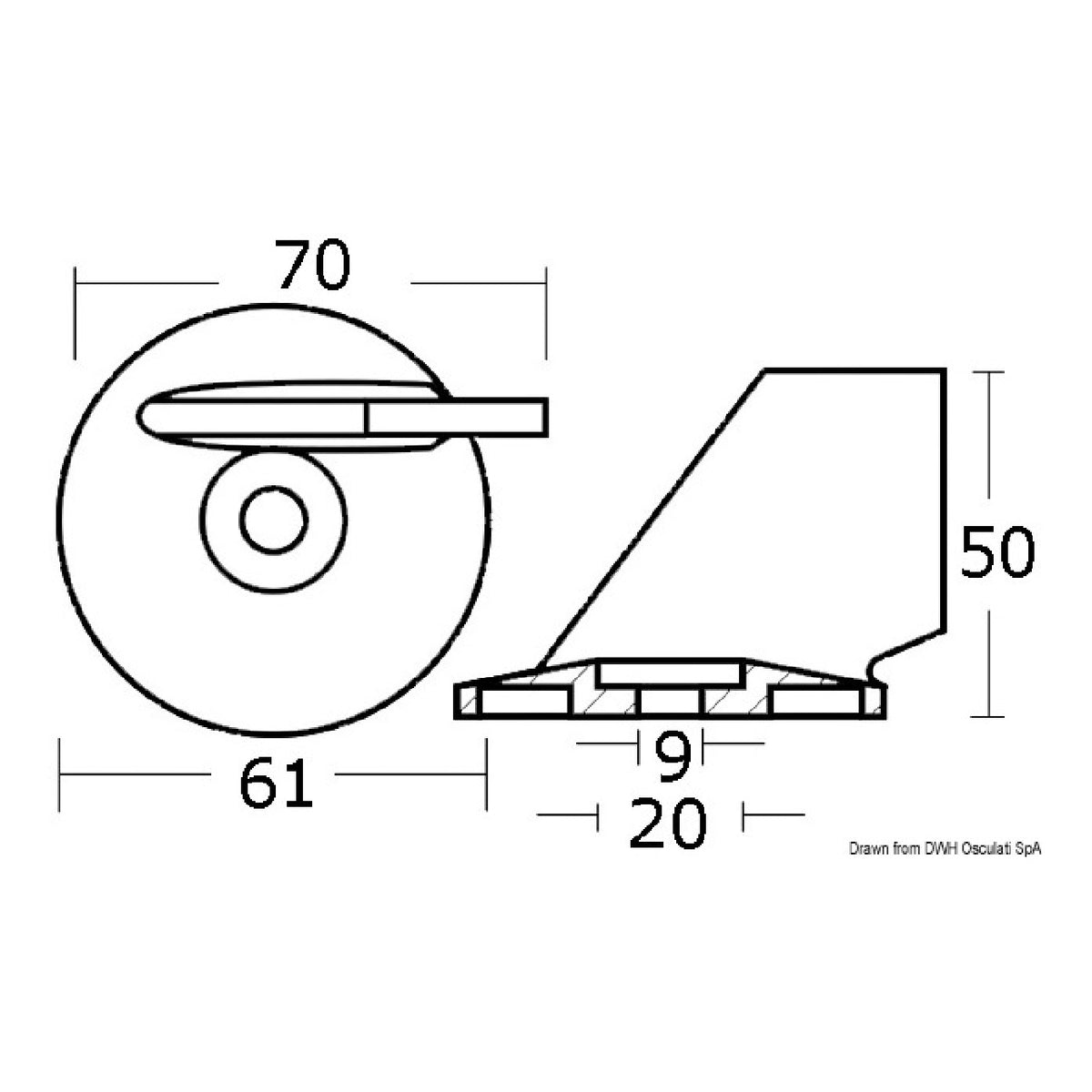 Aleta Osculati para 25/50 HP 43.272.70