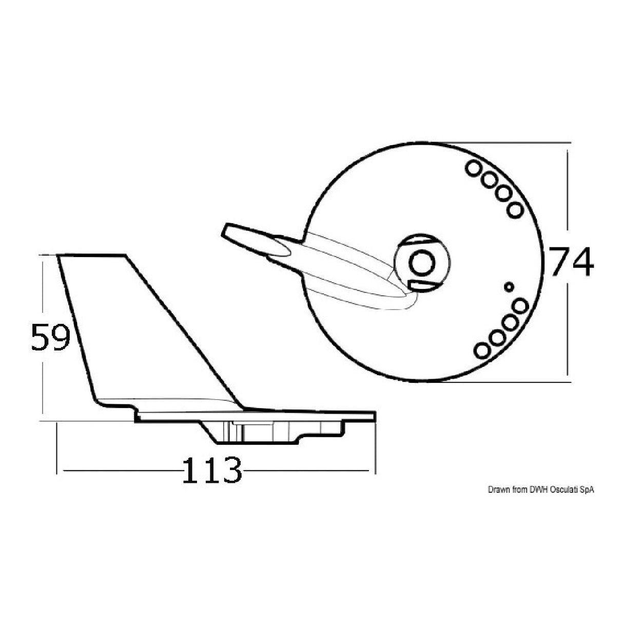 Osculati Pinna per 60/140 HP 2/4 tempi 43.272.85