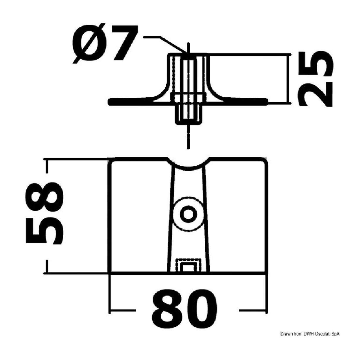 Placa Osculati Yamaha 15/20 HP 43.276.00