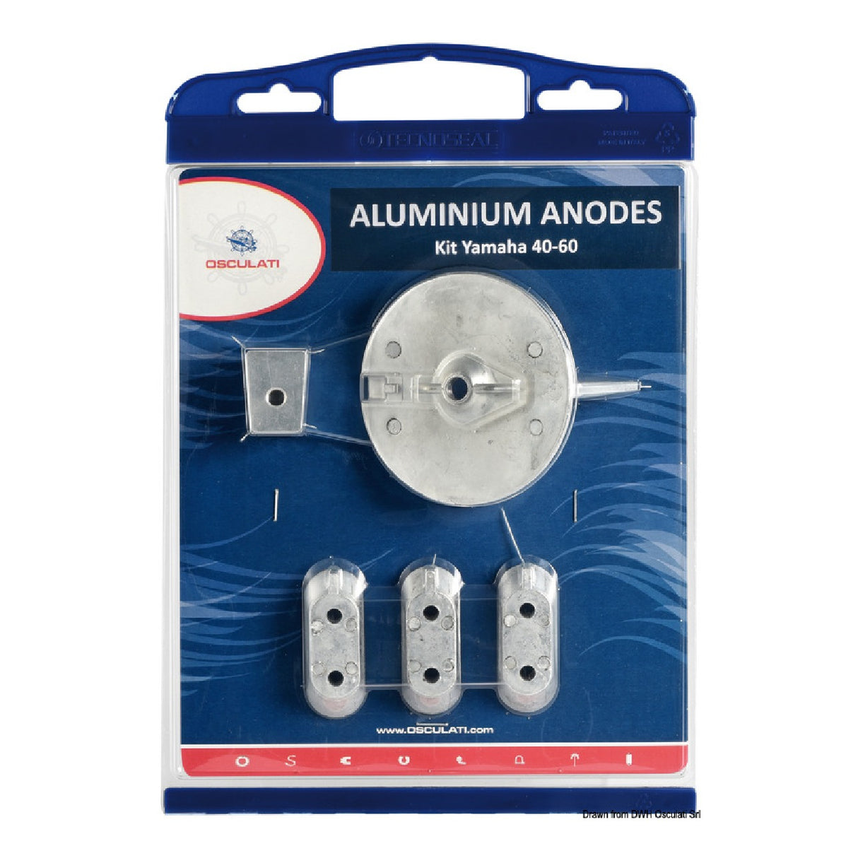 Kit de ánodos Osculati para Yamaha 40/60 HP 4 tiempos 43.354.02