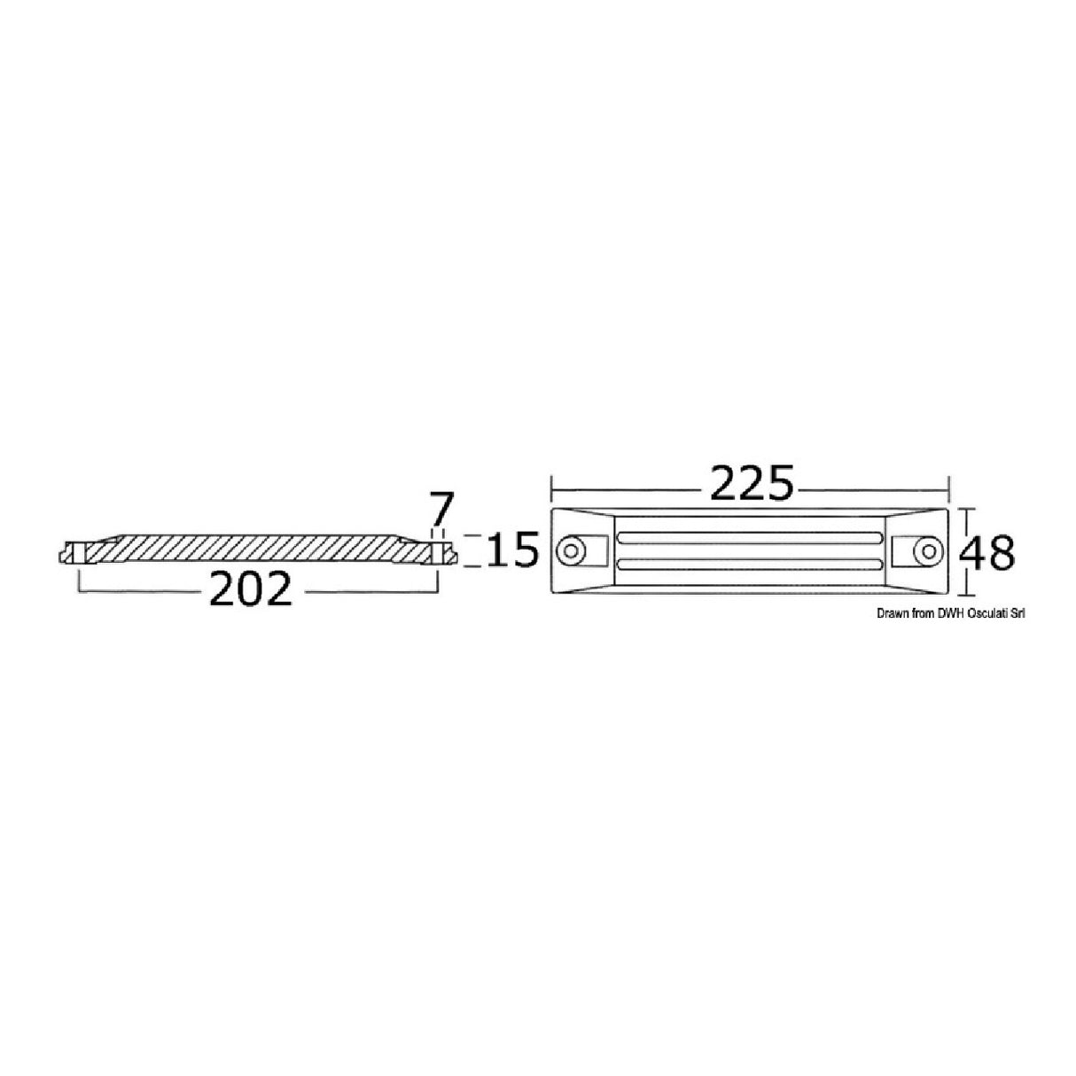 Osculati Anodenplatte Honda 75/225 PS 43.423.98