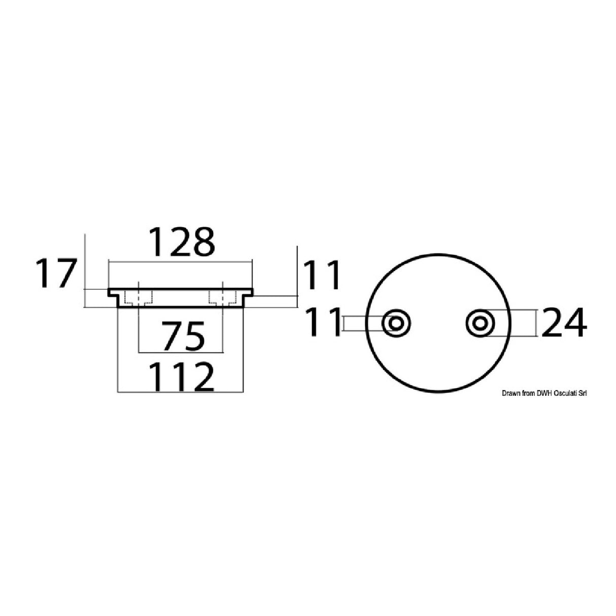 Osculati Anode Flange for Verado 43.424.40
