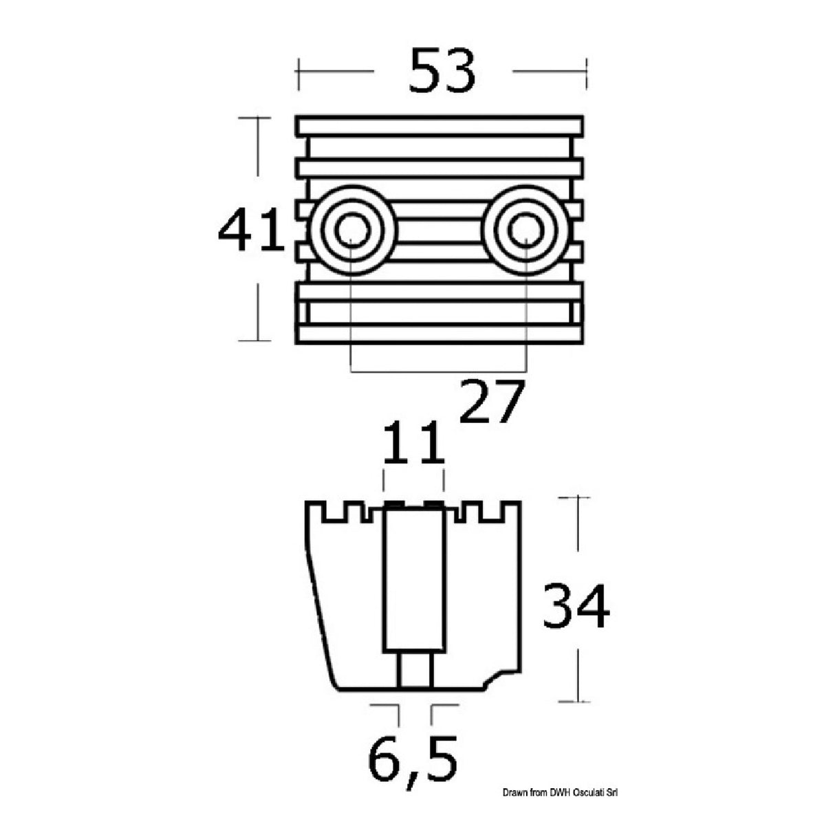 Osculati Ánodo de zinc Pies Volvo DPX 43.549.05