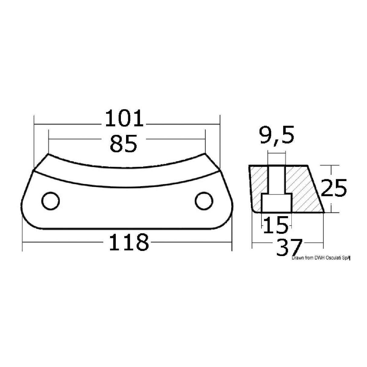 Osculati Anode Volvo DPR - DPH 43.554.15