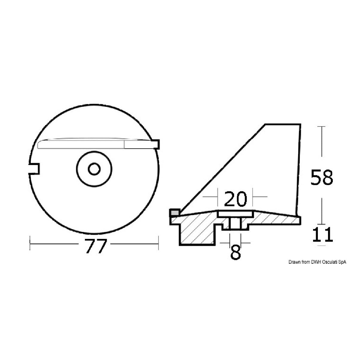 Osculati Pinna 60/70/140 HP 43.640.03