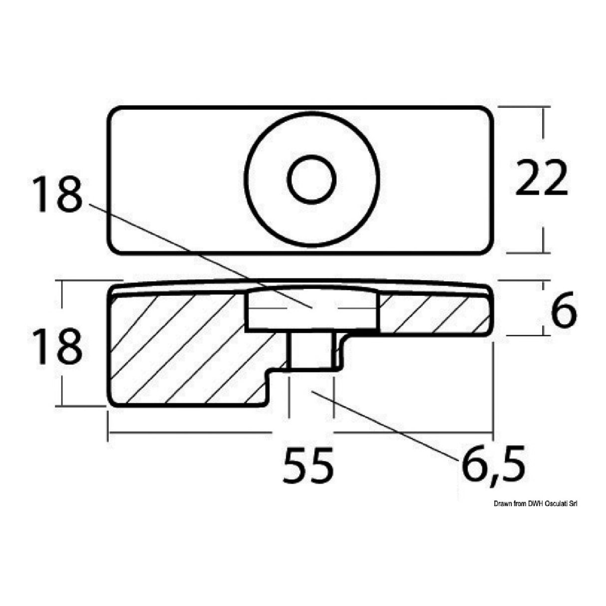 Placa Osculati para Suzuki 4 tiempos 60/140 CV 43.903.32