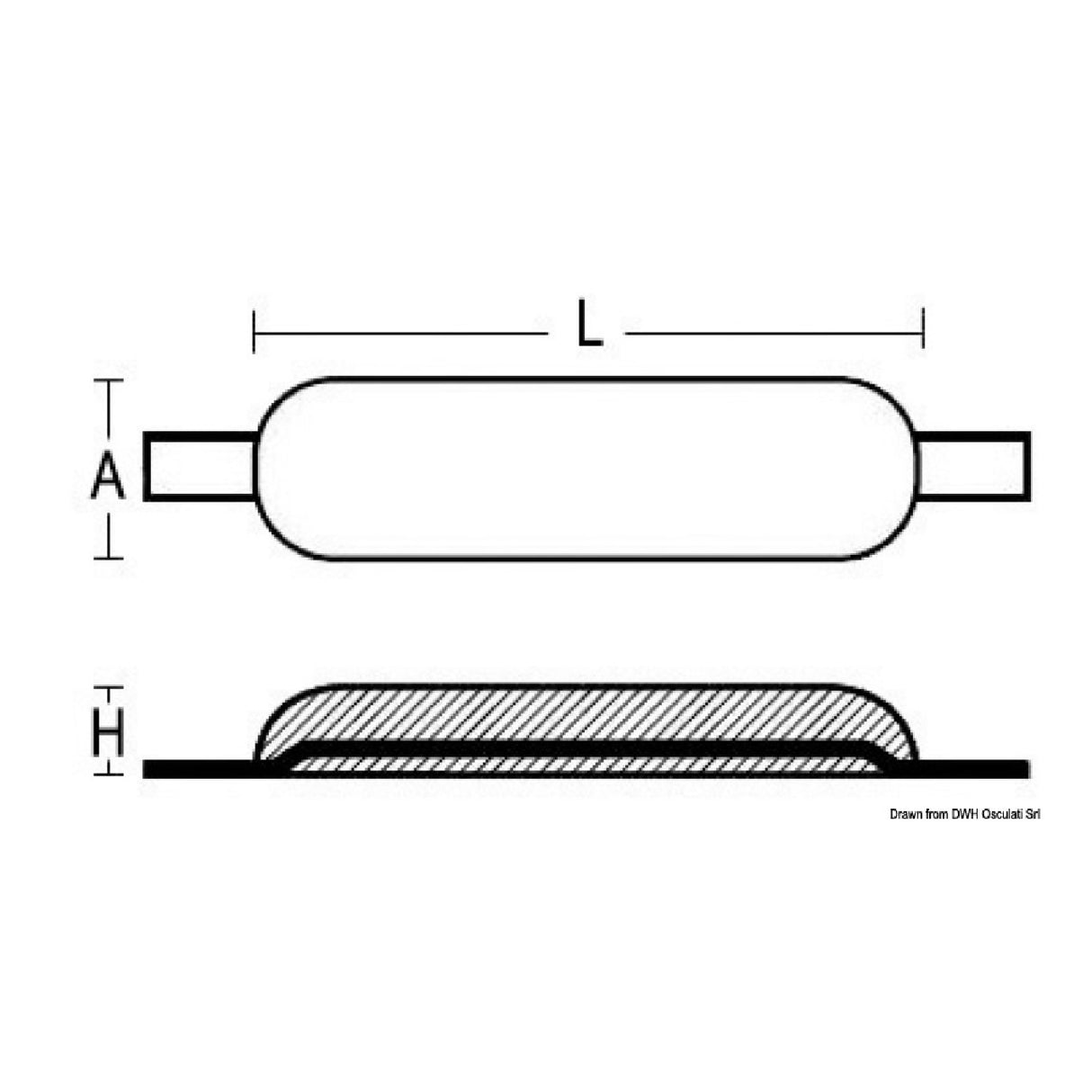 Ánodo de magnesio Osculati para soldadura 43.908.02