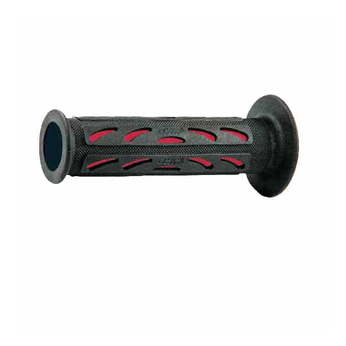 Puños universales Progrip para motocicleta de carretera perforados 724 de doble densidad, color rojo