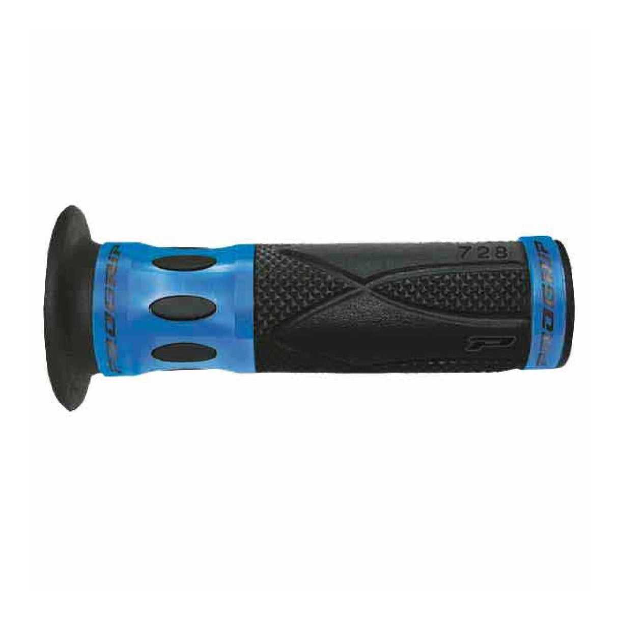 Puños universales para motocicleta Progrip Road perforados, color azul 728
