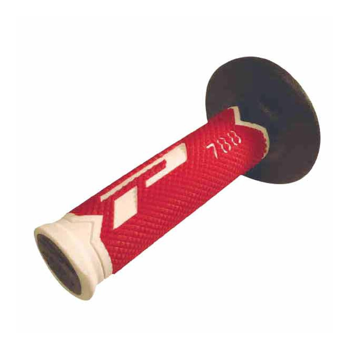 Puños de motocross Progrip 788 de triple densidad, blanco, rojo y negro