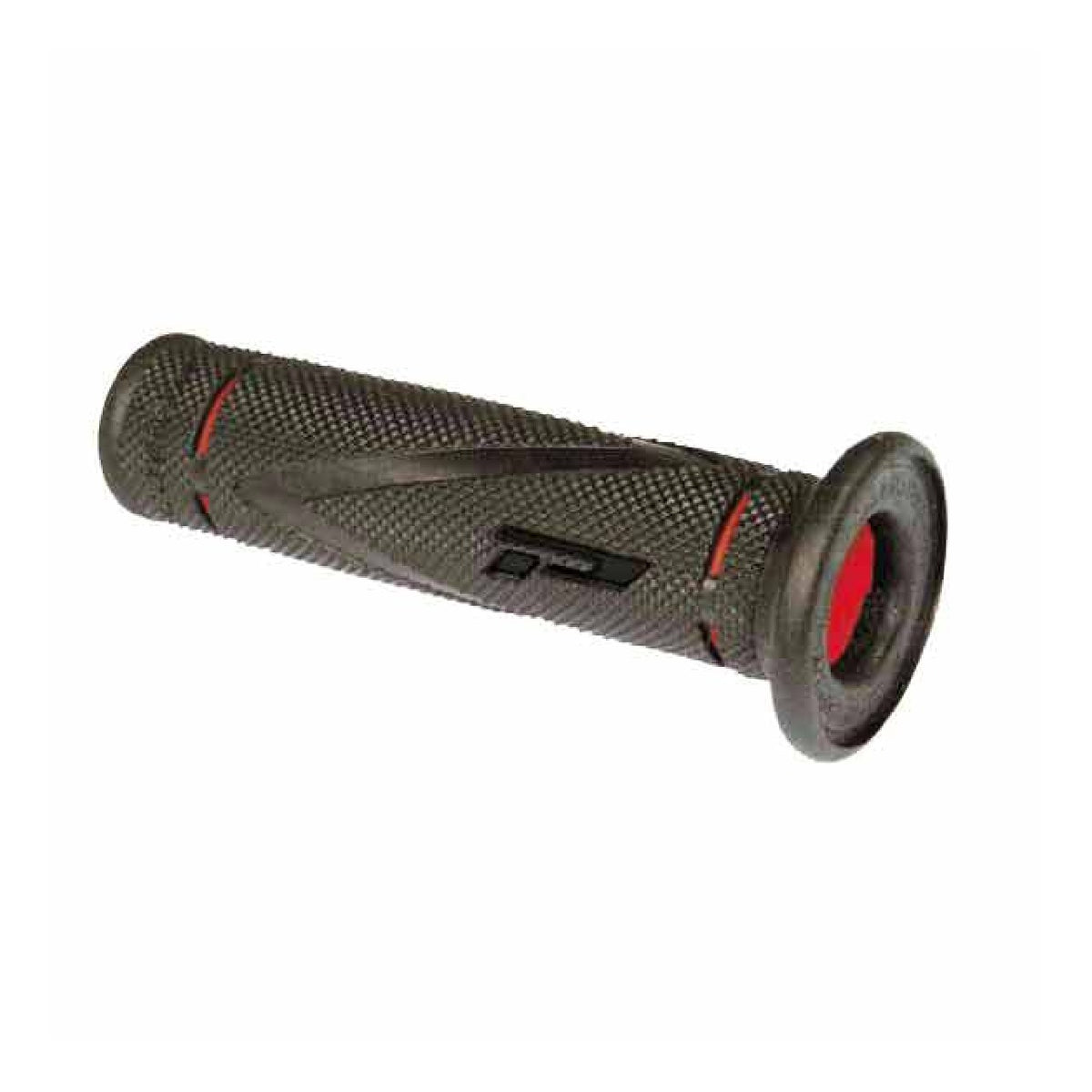 Puños universales para motocicleta Progrip 838 de doble densidad, color rojo