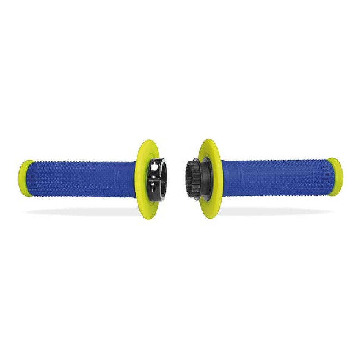Puños de motocross Progrip 708 amarillo-azul con sistema de bloqueo