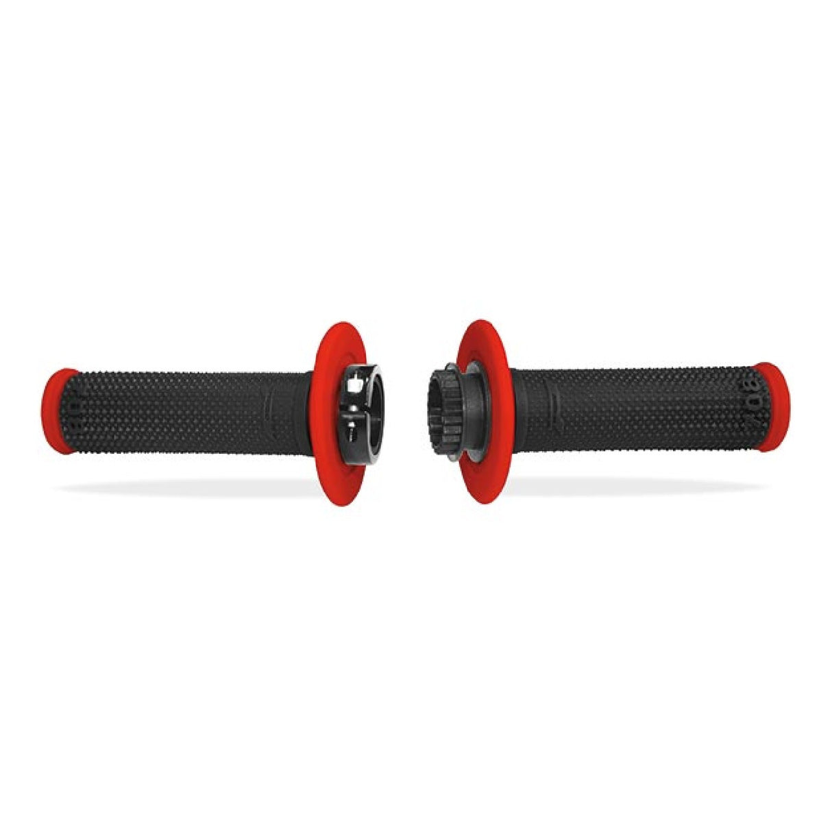 Puños de motocross Progrip 708 rojo-negro con sistema de bloqueo