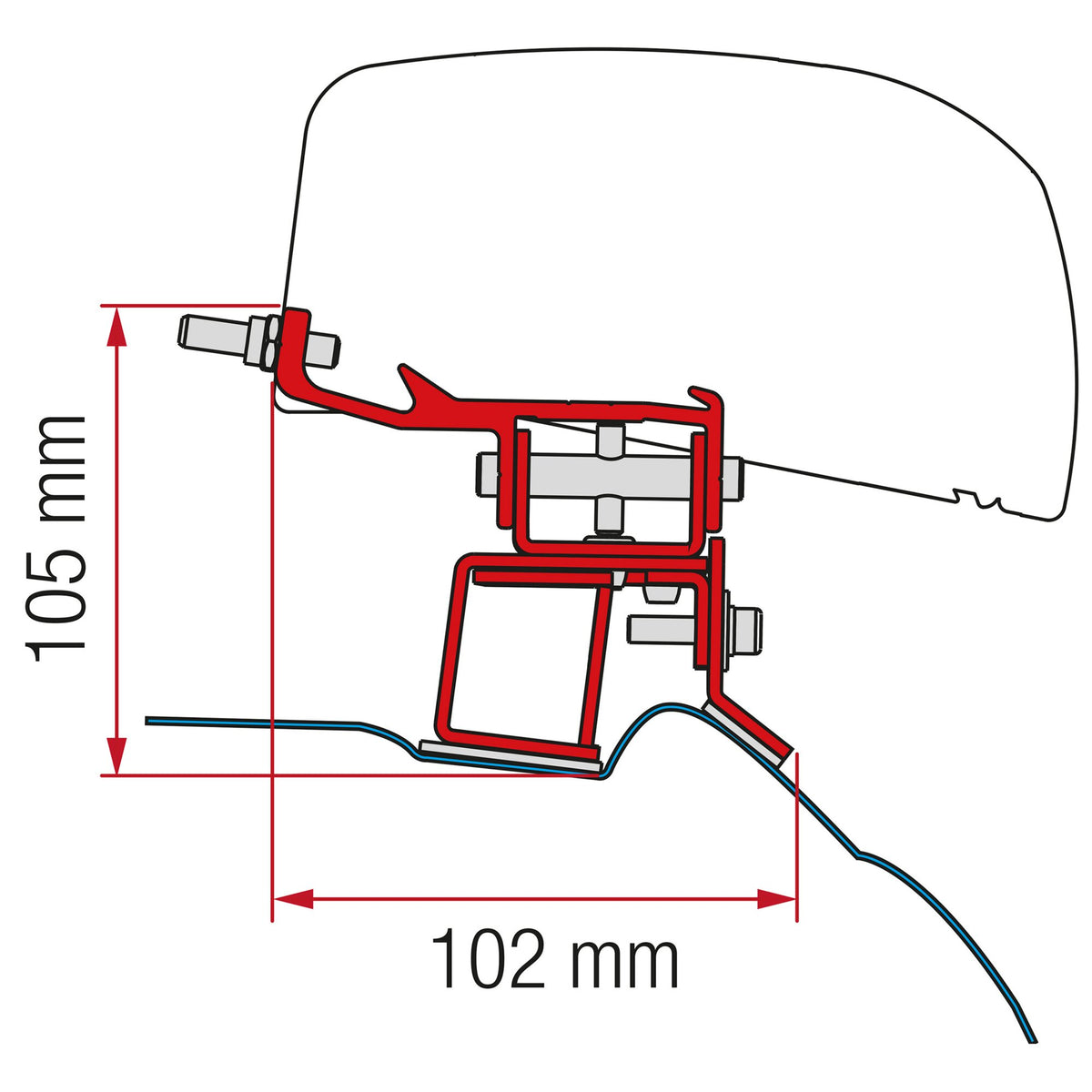 Fiamma Kit adattatore tendalino F40 per Mercedes V-Klasse / Vito III
