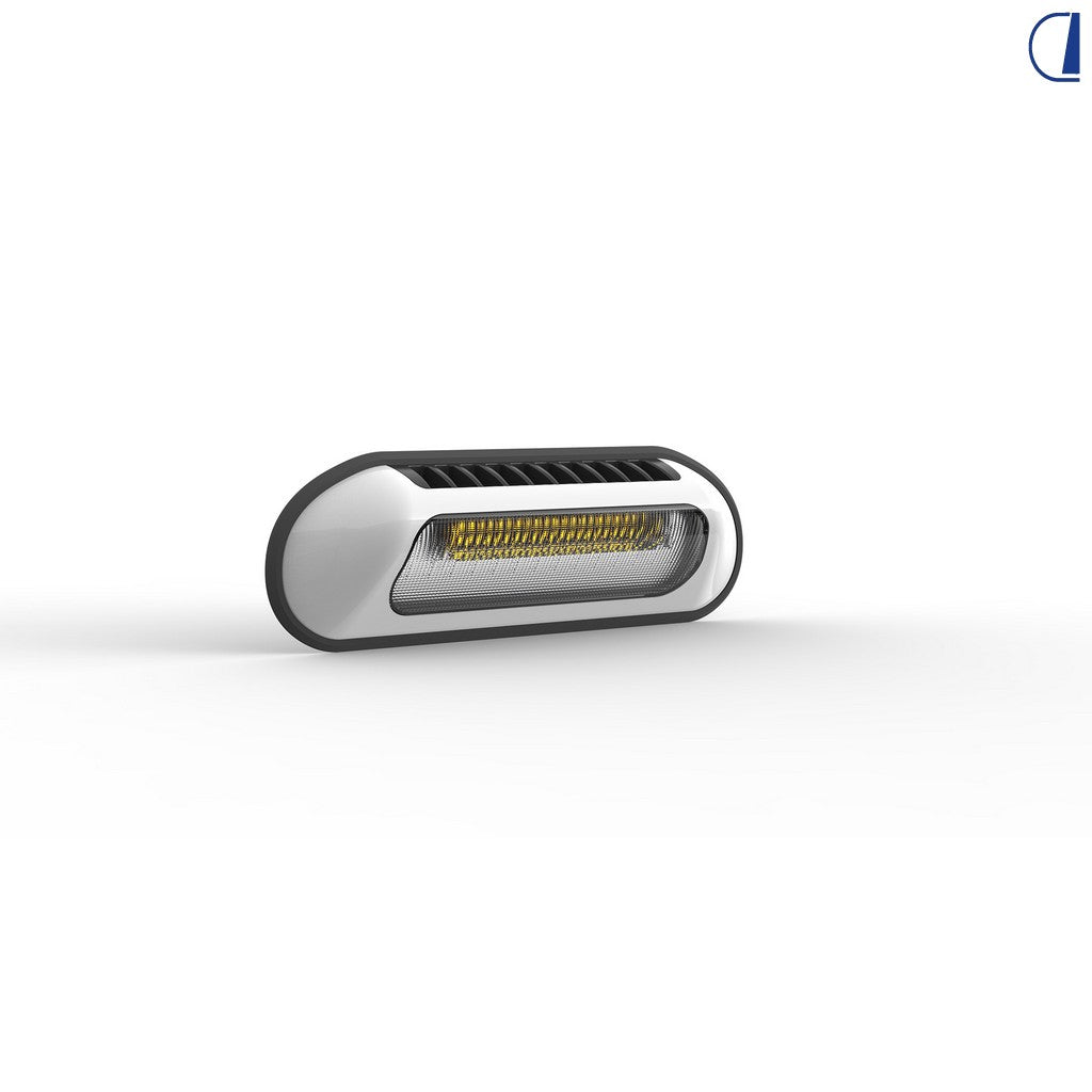 Luce esterna con lampeggiante ambra 48W/18W corpo alluminio per camper