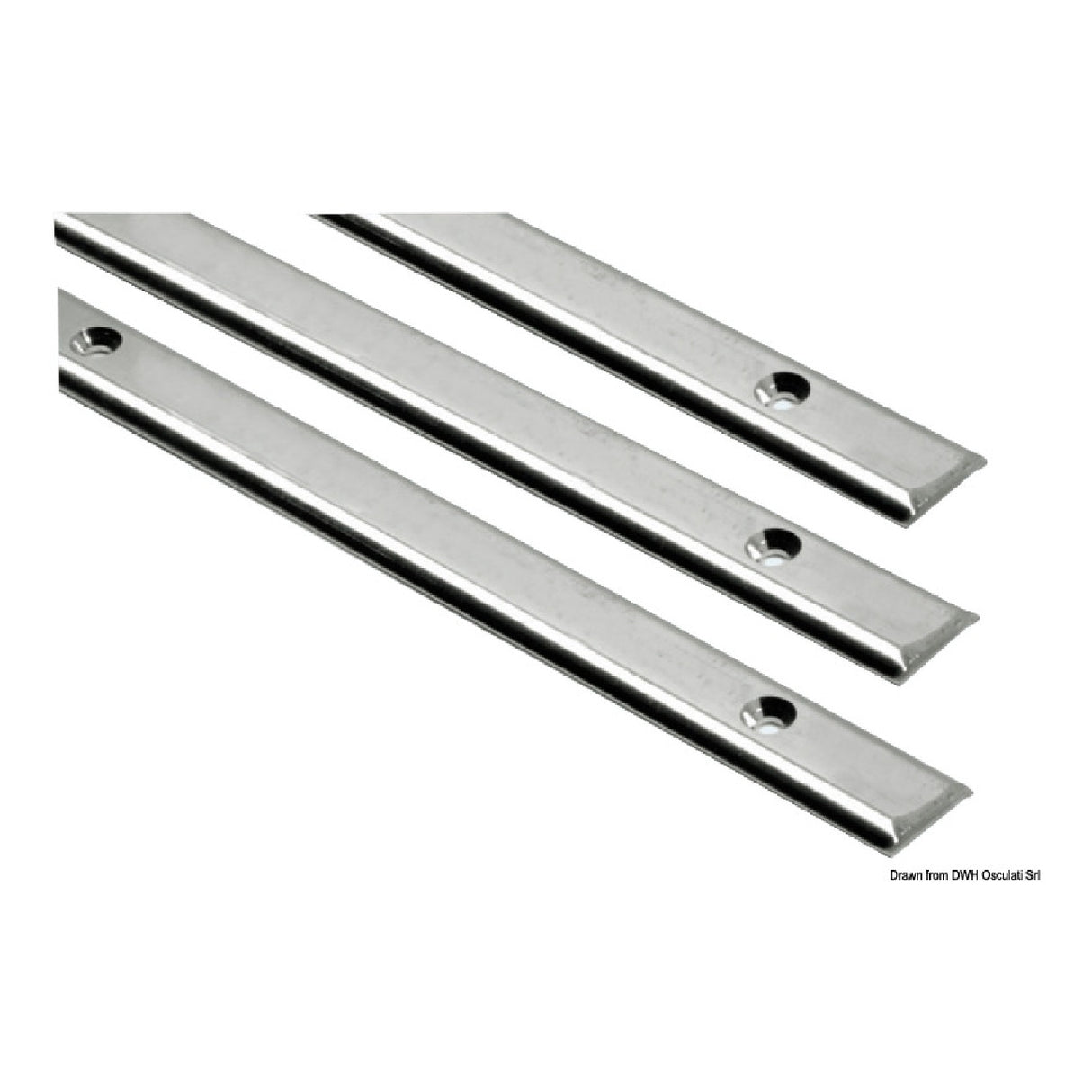 Osculati Profilo semitondo in acciaio inox AISI 316 lucidato a specchio 44.479.10