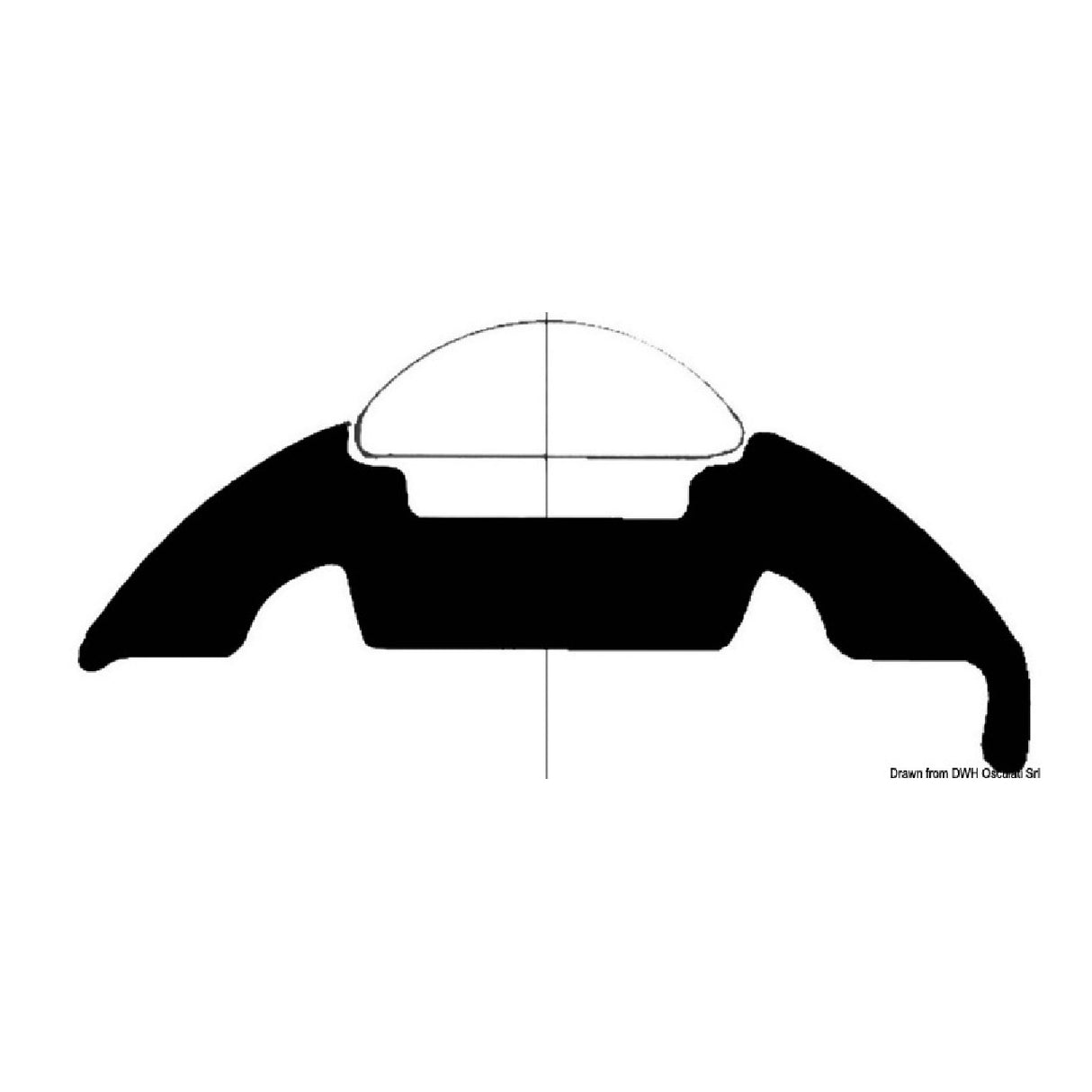 Tessilmare-Basis für Bottazzo-Profile aus Edelstahl