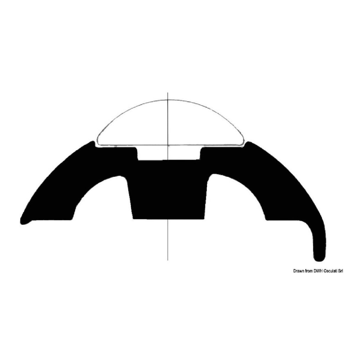 Tessilmare-Basis für Bottazzo-Profile aus Edelstahl