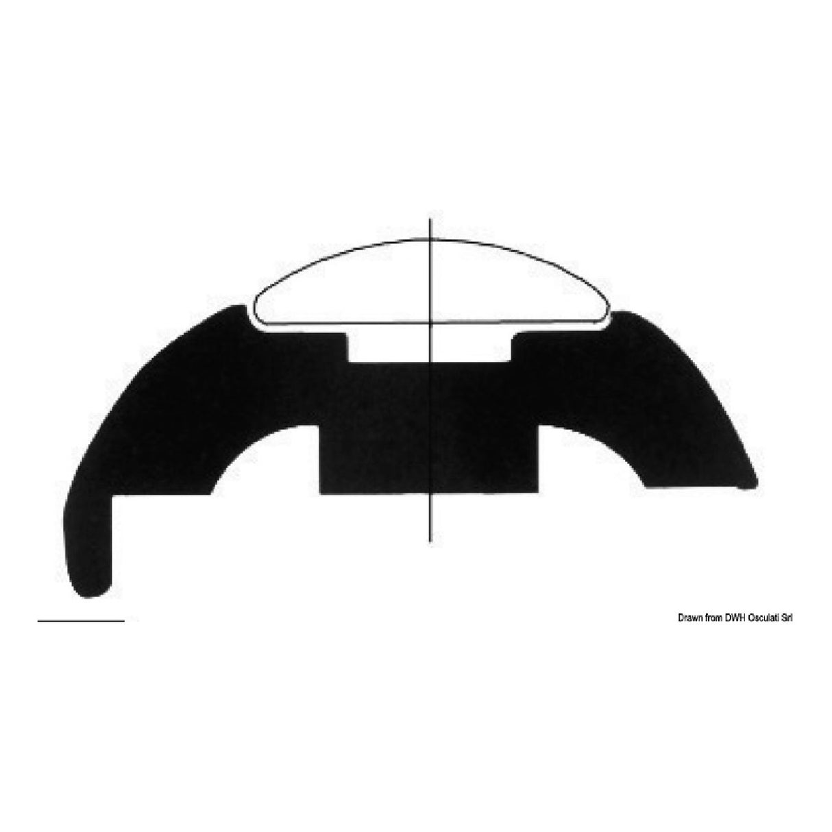 Tessilmare-Basis für Bottazzo-Profile aus Edelstahl