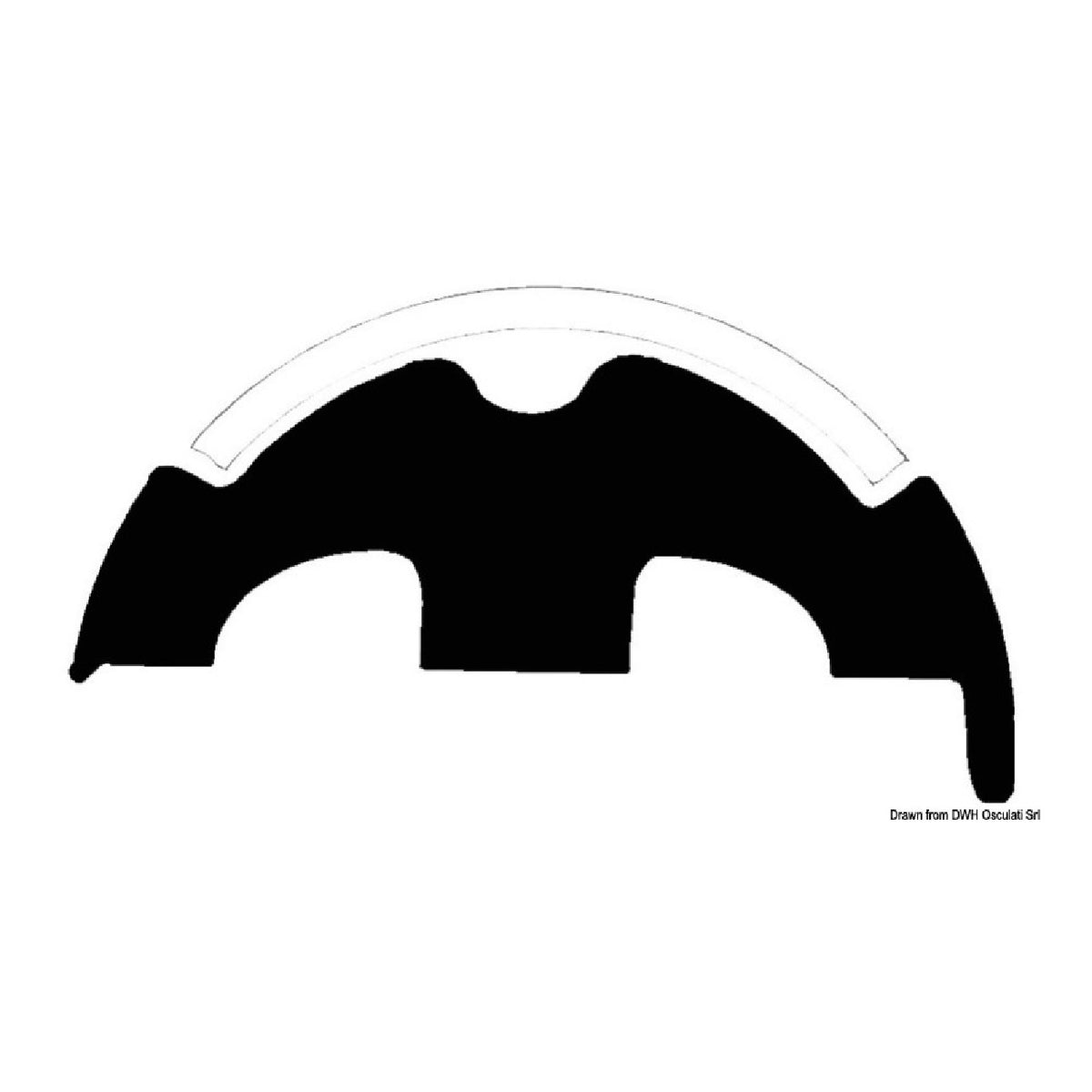 Tessilmare-Basis für Bottazzo-Profile aus Edelstahl