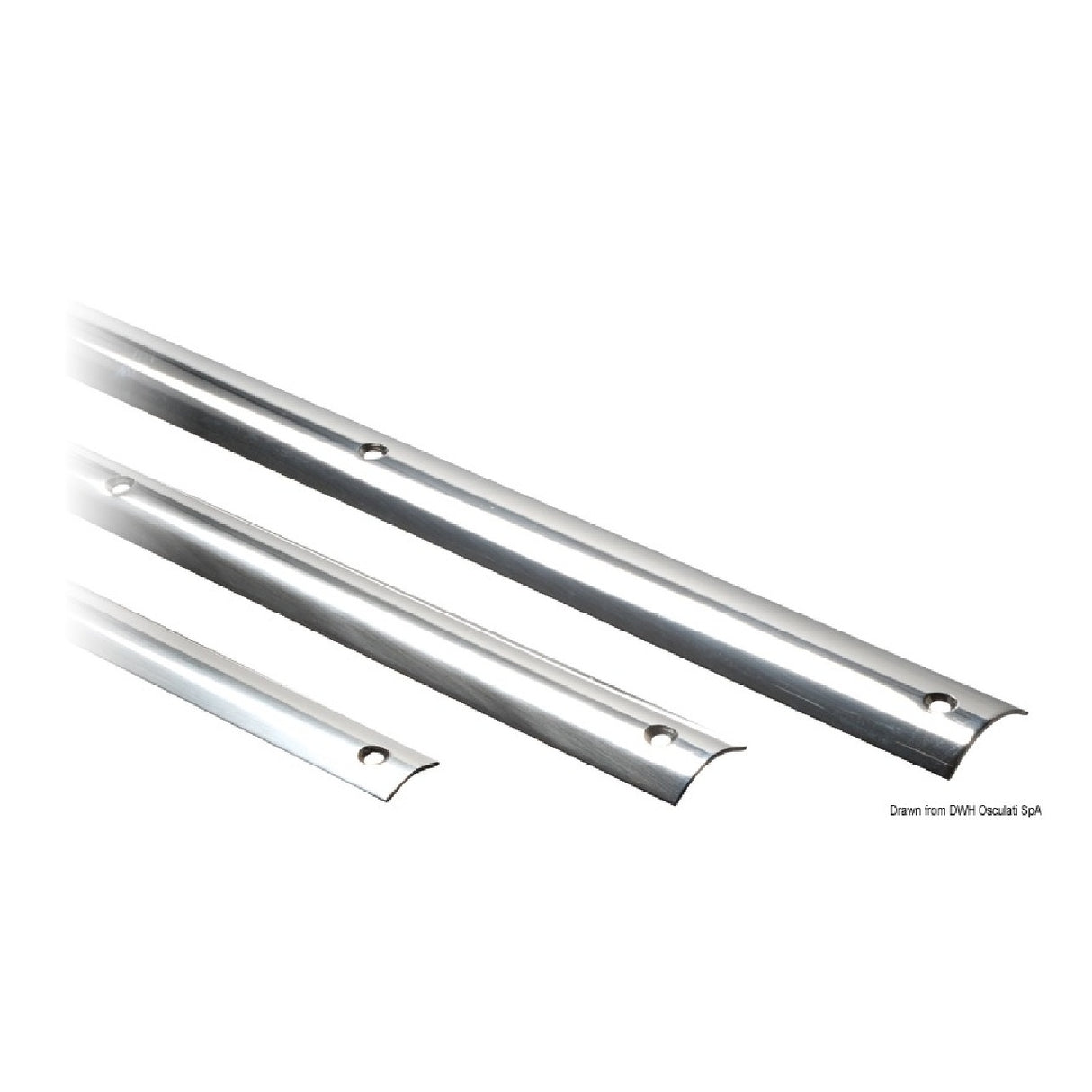 Osculati Profilo parabordo in acciaio inox lucidato a specchio e protetto 44.480.20