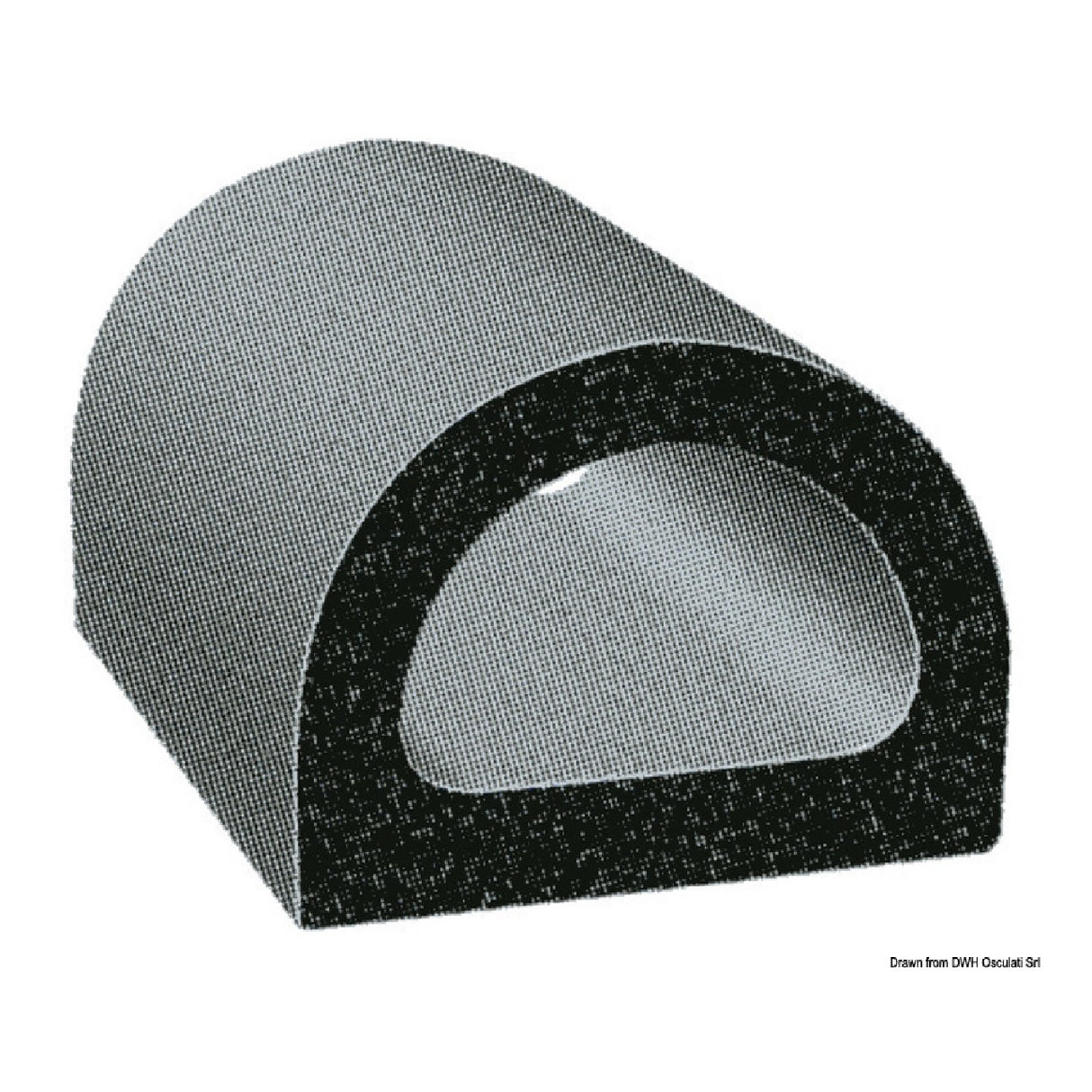 Osculati Selbstklebendes Gummiprofil 17,5 x 16,9 mm 44.490.02