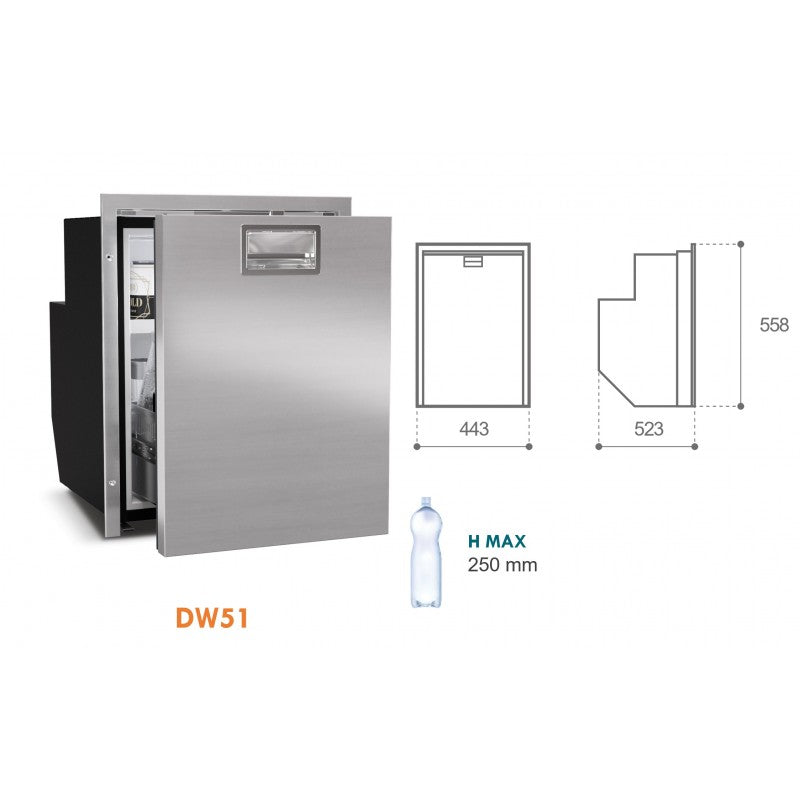 Vitrifrigo DW62i OCX2 Frigorifero a Cassetto Inox 62 Lt 12/24 V