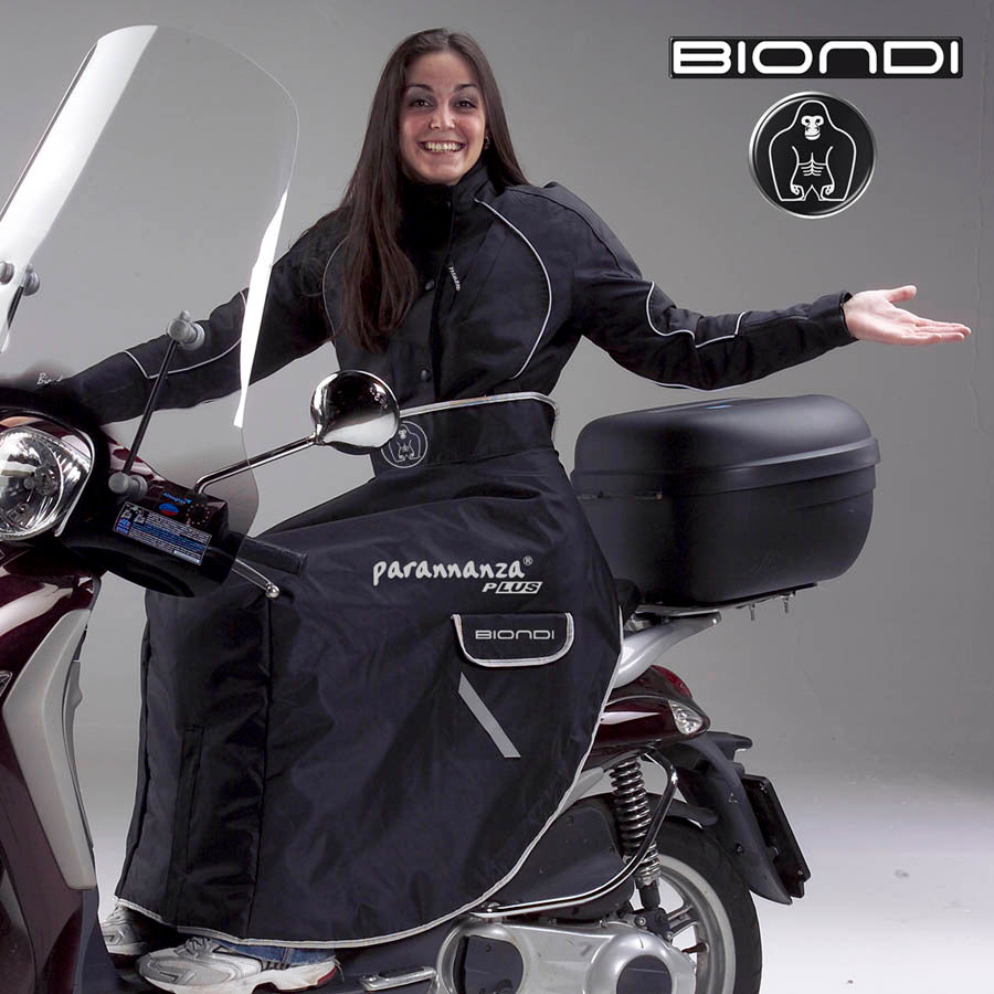 Biondi Parannanza Coprigambe Impermeabile Scooter Nero - Taglia M