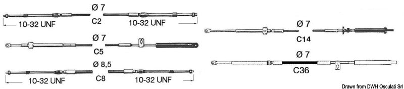 Ultraflex Cavo telecomando C8 da 7'