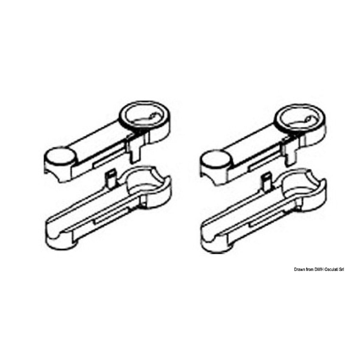 Remote control cable adaptation kit for engines of various brands 45.100.12