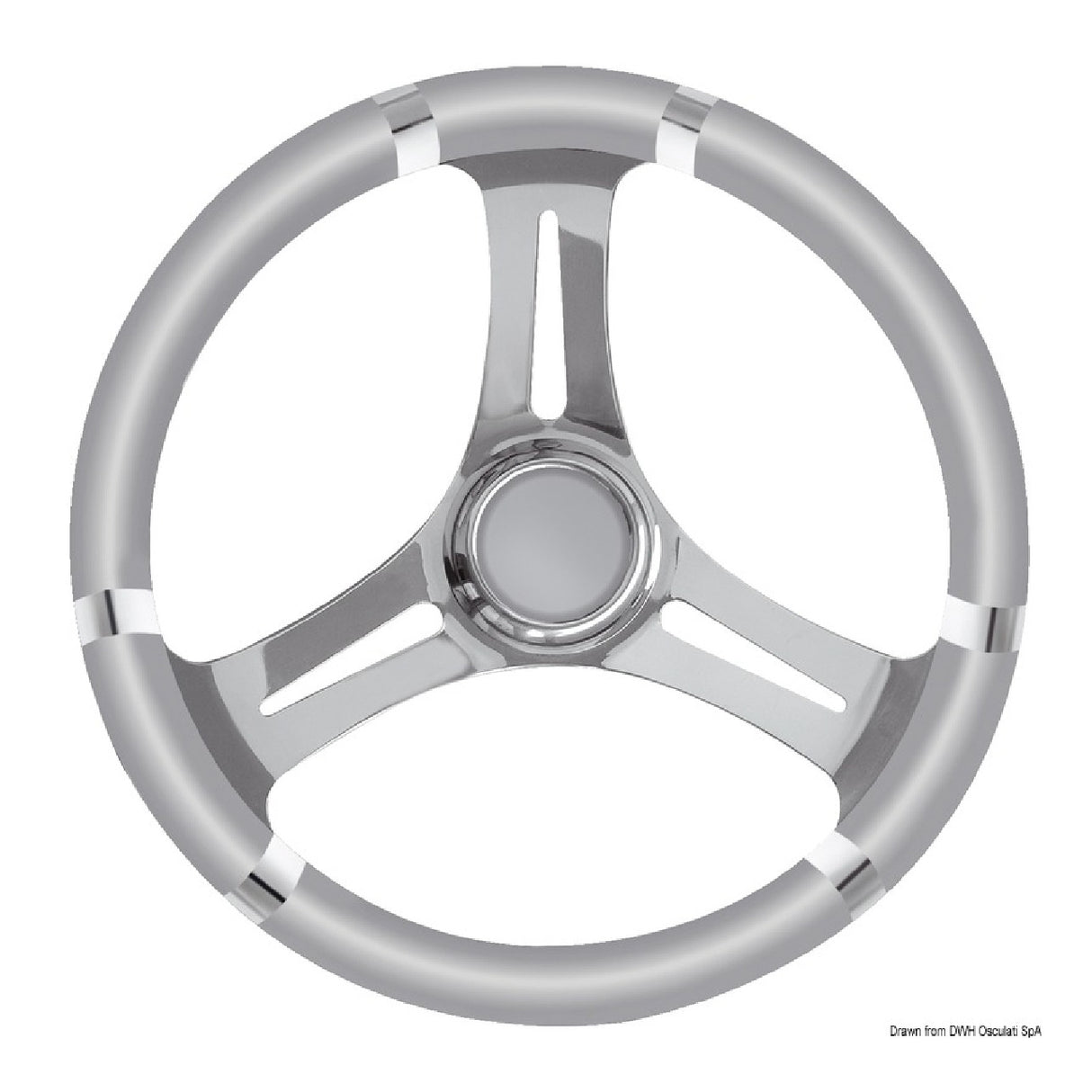 Volante Osculati B con radios de acero inoxidable 350 mm 45.136.02